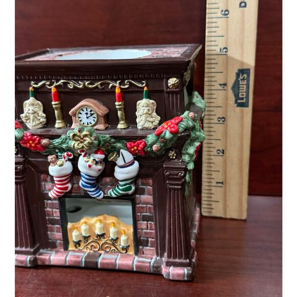 Partylite Hearthside Aroma Wax Melts Warmer Christmas Fireplace Mantle Stockings - Picture 6 of 8